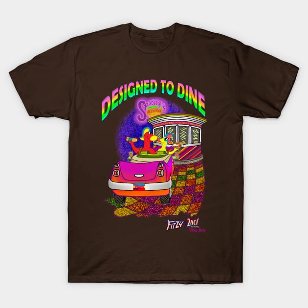 Designed to Dine T-Shirt by henrykahncartoons